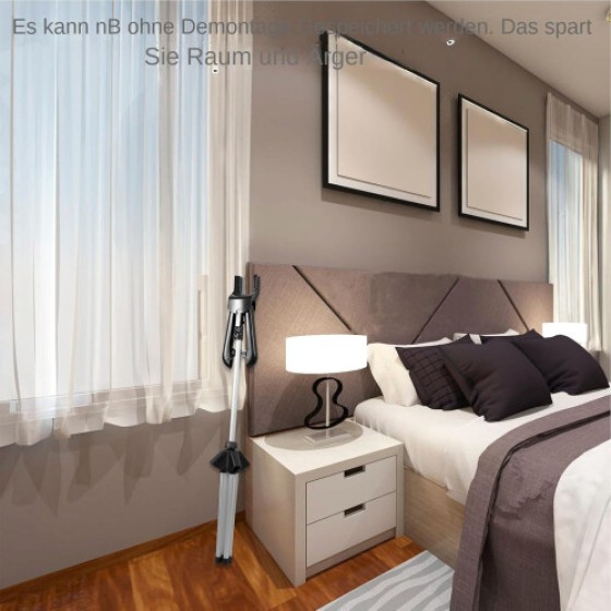 Setrika Uap dengan Ketinggian yang Dapat Disesuaikan - Dudukan Setrika Paduan Aluminium dengan Alas Anti Selip, Cocok untuk Penggunaan di Rumah dan Profesional, Hitam